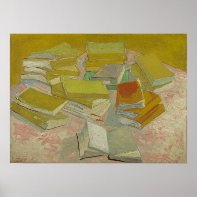 Vincent van Gogh - Piles französischer Romane Poster (Vorne)