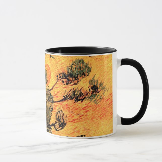 Vincent Van Gogh - Pine Trees Against a Red Sky Tasse (Rechts)