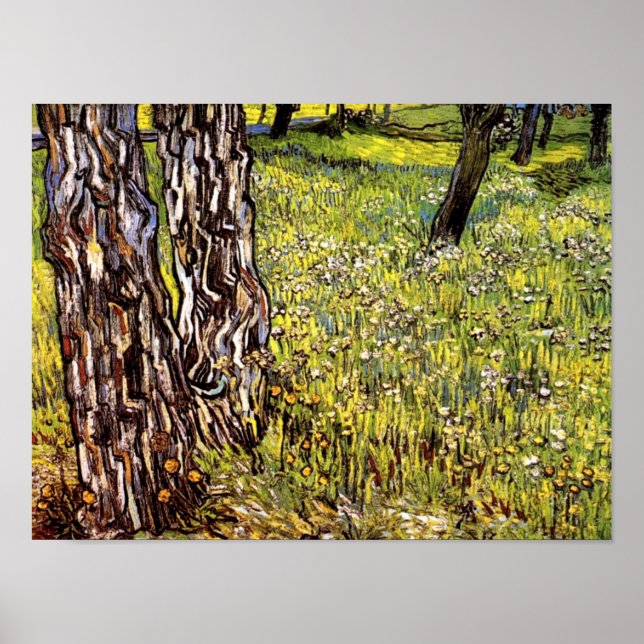 Vincent Van Gogh - Pinienbäume und Lüster Poster (Vorne)