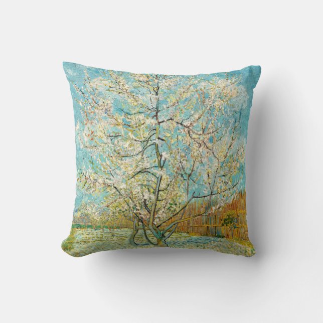 Vincent van Gogh - Pink Peach Tree in Blossom Kissen (Vorderseite)