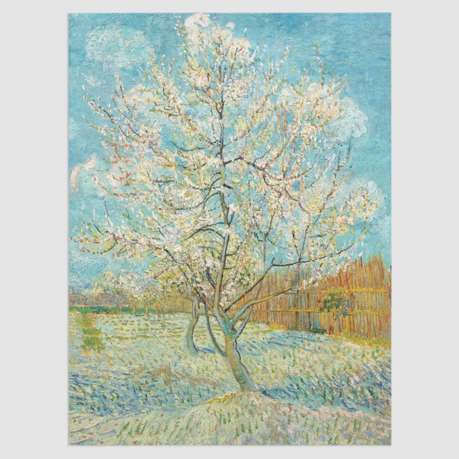 Vincent van Gogh - Pink Peach Tree in Blossom Seidenpapier (Von Creator hochgeladen)