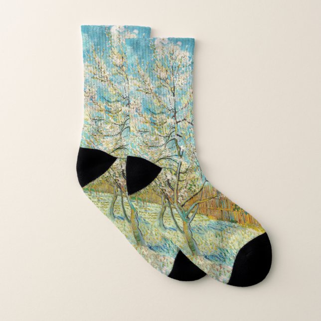Vincent van Gogh - Pink Peach Tree in Blossom Socken (Paar)