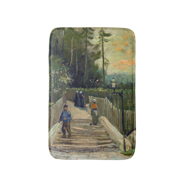 Vincent van Gogh - Piste in Montmartre Badematte (Vorderseite Vertikal)