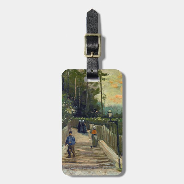 Vincent van Gogh - Piste in Montmartre Gepäckanhänger (Vorderseite vertikal)