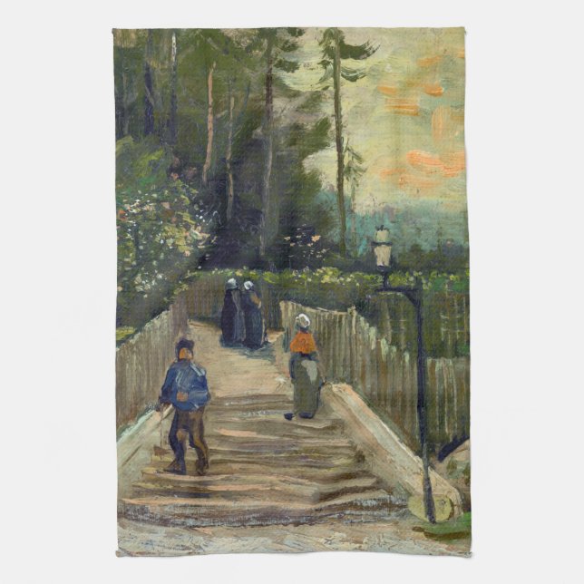 Vincent van Gogh - Piste in Montmartre Geschirrtuch (Vertikal)