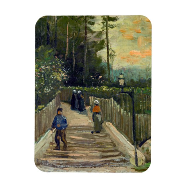 Vincent van Gogh - Piste in Montmartre Magnet (Vertikal)