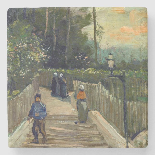 Vincent van Gogh - Piste in Montmartre Steinuntersetzer (Vorderseite)