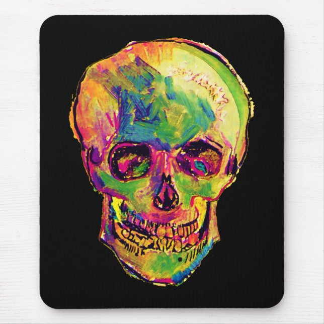 Vincent Van Gogh - Pop Art Halloween Skull Mousepad (Vorne)