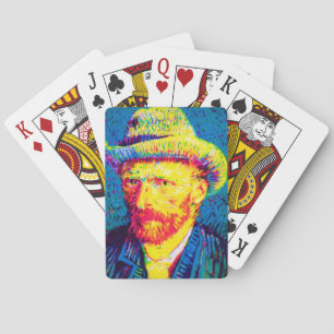 Vincent Van Gogh - Pop Art Selbstporträt mit Hut Spielkarten