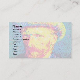 Vincent Van Gogh - Pop Art Self Portrait with Hat Visitenkarte