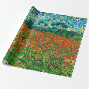 Vincent Van Gogh Poppy Field Fine Art Geschenkpapier