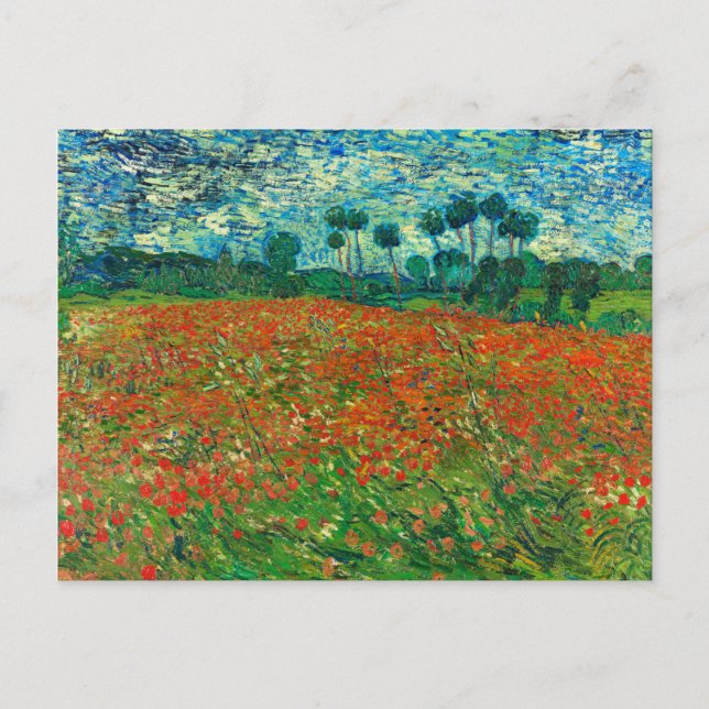 Vincent Van Gogh Poppy Field Fine Art Postkarte (Vorderseite)