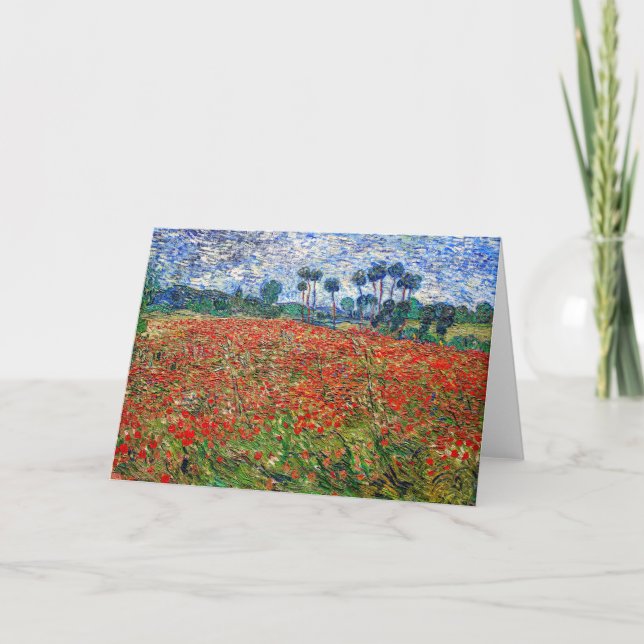 Vincent van Gogh - Poppy Field Karte (Vorderseite)