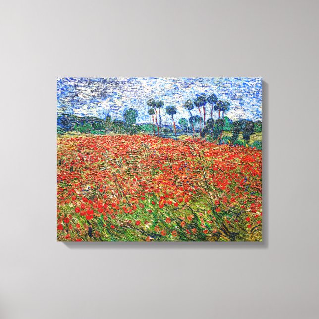 Vincent van Gogh - Poppy Field Leinwanddruck (Vorderseite)