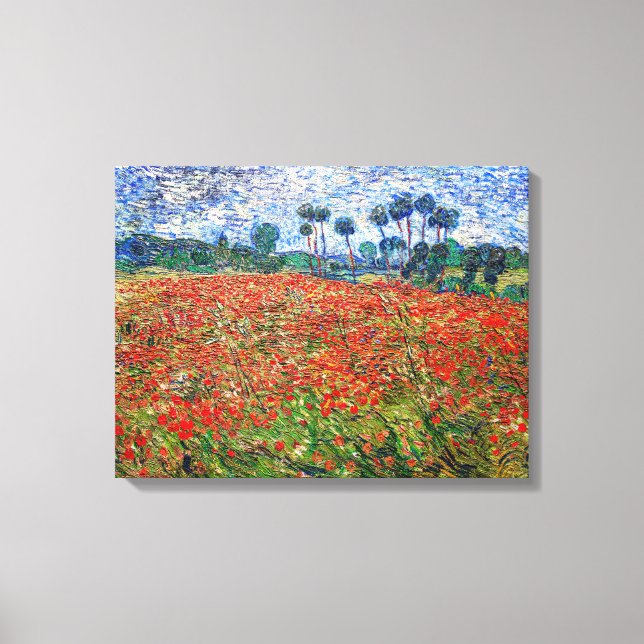 Vincent van Gogh - Poppy Field Leinwanddruck (Vorderseite)