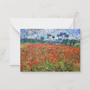 Vincent van Gogh - Poppy Field Mitteilungskarte