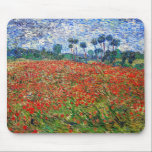 Vincent van Gogh - Poppy Field Mousepad<br><div class="desc">Mohnfeld - Vincent van Gogh,  Oil on Leinwand,  1890 in Auvers-sur-Oise</div>