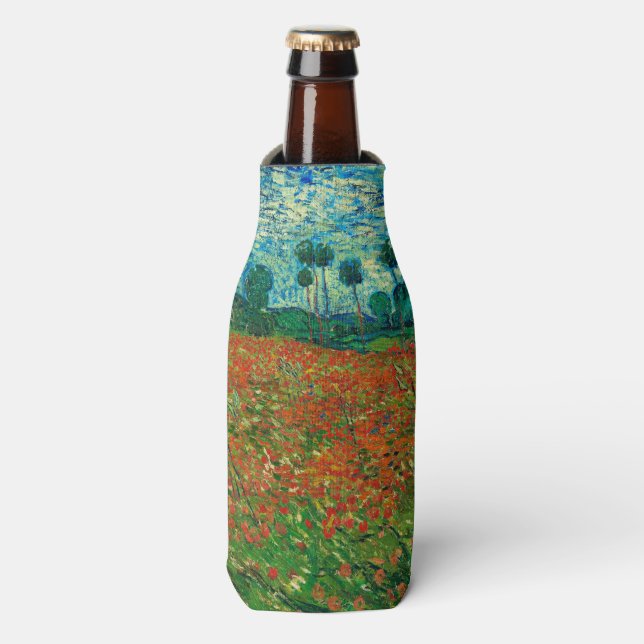 Vincent Van Gogh Poppy Field Vintag Art Flaschenkühler (Flaschenvorderseite)
