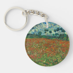 Vincent Van Gogh Poppy Field Vintag Art Schlüsselanhänger