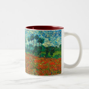 Vincent Van Gogh Poppy Field Vintag Art Zweifarbige Tasse