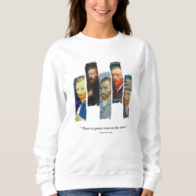 Vincent Van Gogh portrait and qoute  Sweatshirt (Vorderseite)