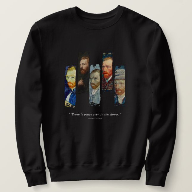 Vincent Van Gogh portrait and qoute  Sweatshirt (Design vorne)