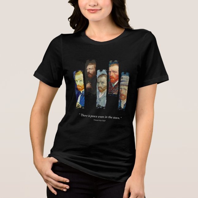 Vincent Van Gogh portrait and qoute  Tri-Blend Shirt (Vorderseite)