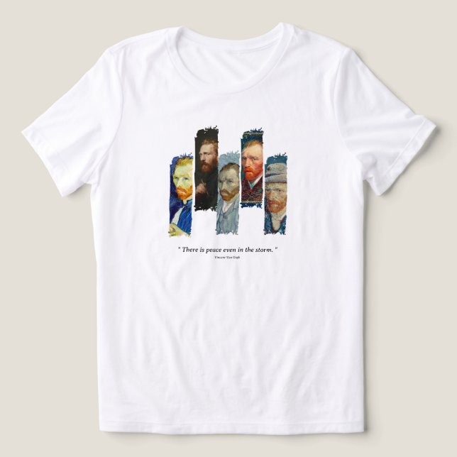 Vincent Van Gogh portrait and qoute  Tri-Blend Shirt (Design Vorderseite)