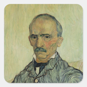 Vincent van Gogh Portrait des Superintendanten Quadratischer Aufkleber