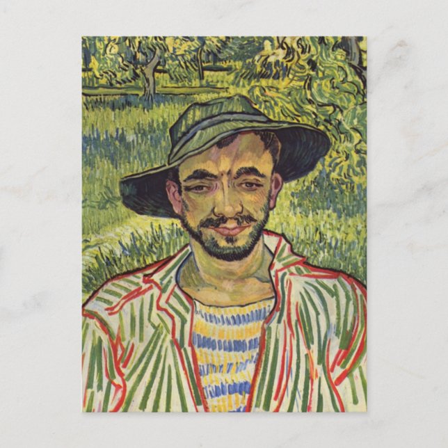 Vincent van Gogh - Portrait eines jungen Bauern Postkarte (Vorderseite)