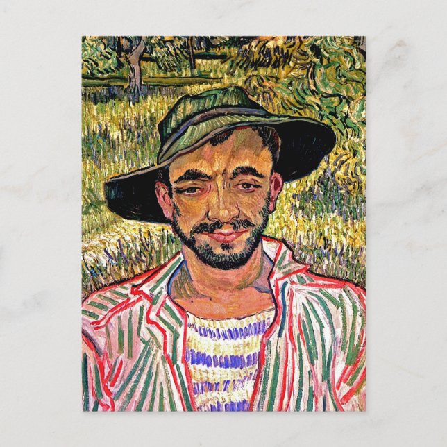 Vincent Van Gogh - Portrait eines jungen Bauern Postkarte (Vorderseite)