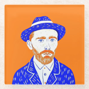 Vincent Van Gogh Portrait - Grafik Glasuntersetzer
