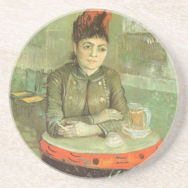 Vincent van Gogh - Portrait von Agostina Segatori Untersetzer (Vorne)