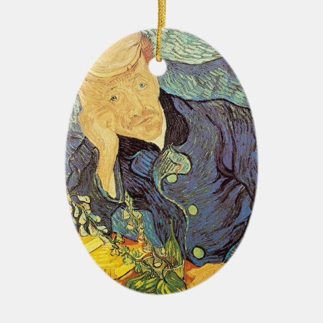 Vincent van Gogh - Portrait von Doktor Gachet Keramik Ornament (Vorne)