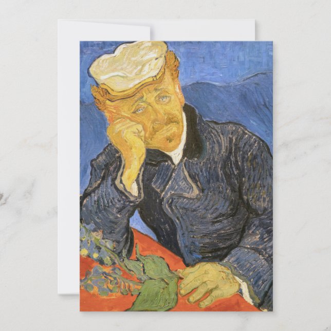 Vincent Van Gogh - Portrait von Dr. Paul Gachet Einladung (Vorderseite)