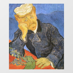 Vincent Van Gogh - Portrait von Dr. Paul Gachet Fensteraufkleber