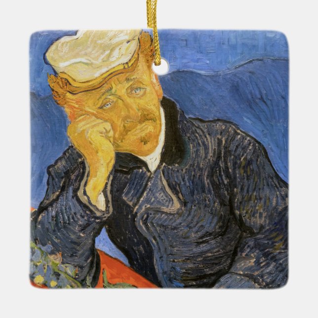 Vincent Van Gogh - Portrait von Dr. Paul Gachet Keramikornament (Vorderseite)