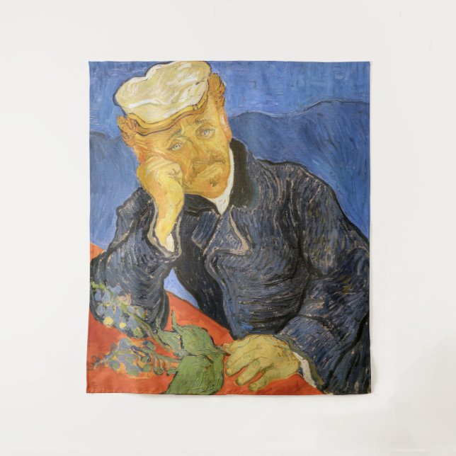 Vincent Van Gogh - Portrait von Dr. Paul Gachet Wandteppich (Vorderseite)