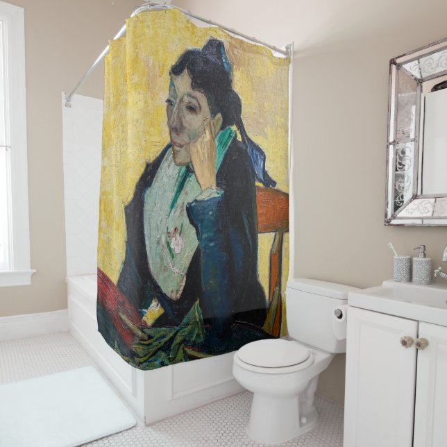 Vincent Van Gogh - Portrait von Madame Ginoux Duschvorhang (Beispiel)