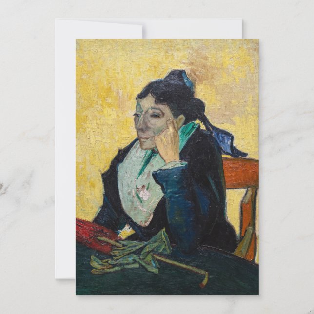 Vincent Van Gogh - Portrait von Madame Ginoux Einladung (Vorderseite)