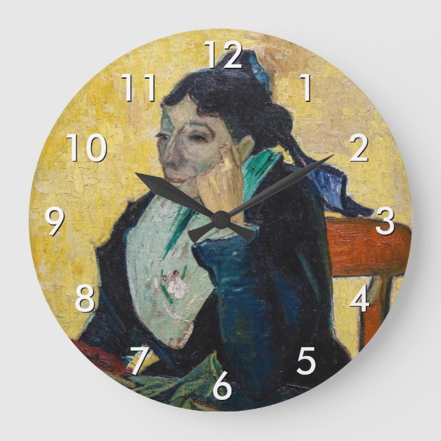 Vincent Van Gogh - Portrait von Madame Ginoux Große Wanduhr (Vorderseite)