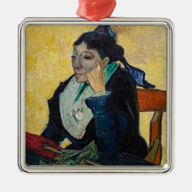 Vincent Van Gogh - Portrait von Madame Ginoux Ornament Aus Metall (Vorne)