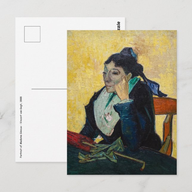 Vincent Van Gogh - Portrait von Madame Ginoux Postkarte (Vorne/Hinten)