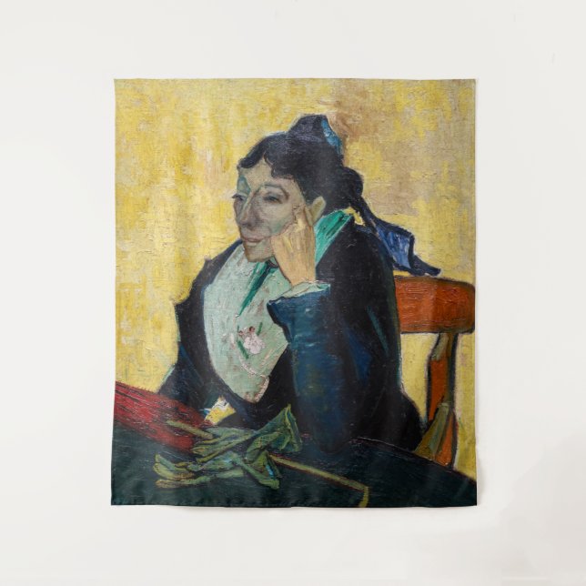 Vincent Van Gogh - Portrait von Madame Ginoux Wandteppich (Vorderseite)
