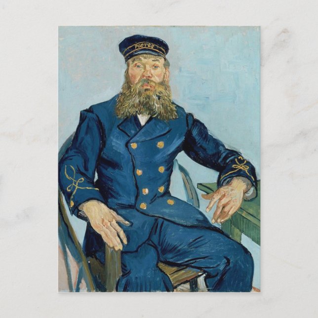 Vincent Van Gogh Portrait von Postman Joseph Rouli Postkarte (Vorderseite)