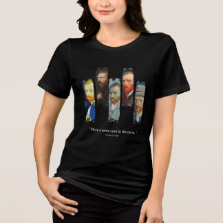 Vincent Van Gogh-Porträt und Zitat Tri-Blend Shirt