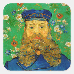Vincent Van Gogh - Postbote Joseph Roulin Quadratischer Aufkleber