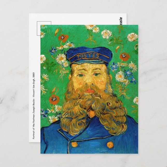 Vincent Van Gogh - Postman Joseph Roulin Postkarte (Vorne/Hinten)