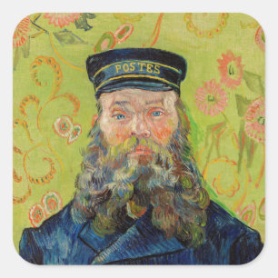 Vincent Van Gogh - Postman Joseph Roulin Quadratischer Aufkleber
