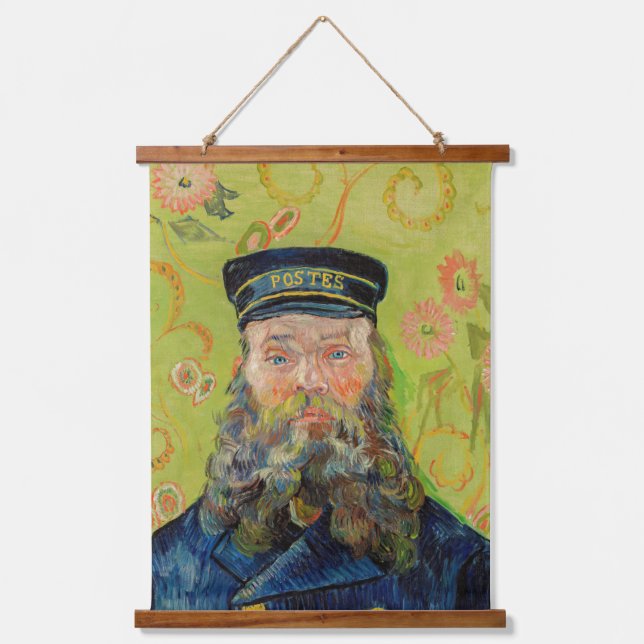 Vincent Van Gogh - Postman Joseph Roulin Wandteppich Mit Holzrahmen (Vorderseite)